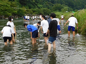中津川の水質調査1