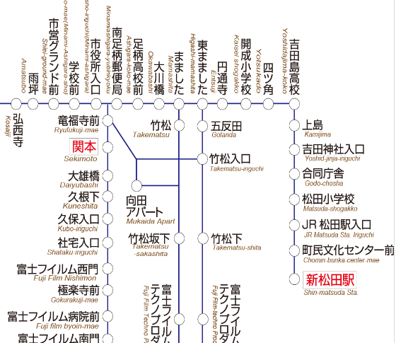 バス路線図の画像です