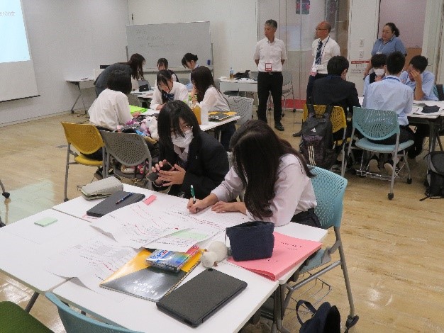 観光プランを考えるグループワーク