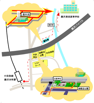 藤沢清流高校への道