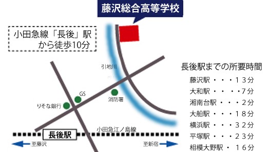 長後駅西口から徒歩10分