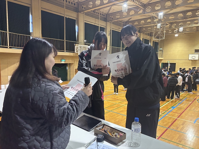 女子1部ダブルス表彰