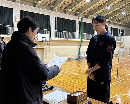 女子1部シングルス表彰