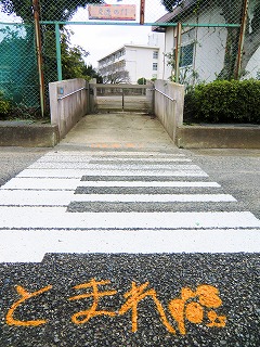 門への横断歩道の写真