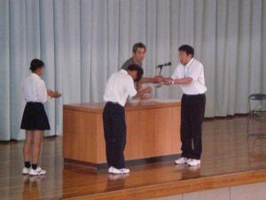 陸上競技部表彰式、壮行会1