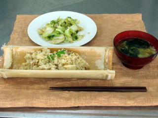 調理実習 たけのこ