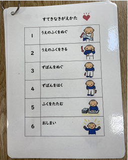 きがえのてじゅんひょう