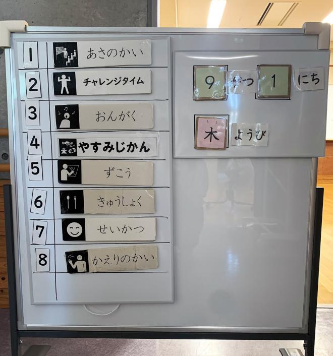 いちにちのよてい