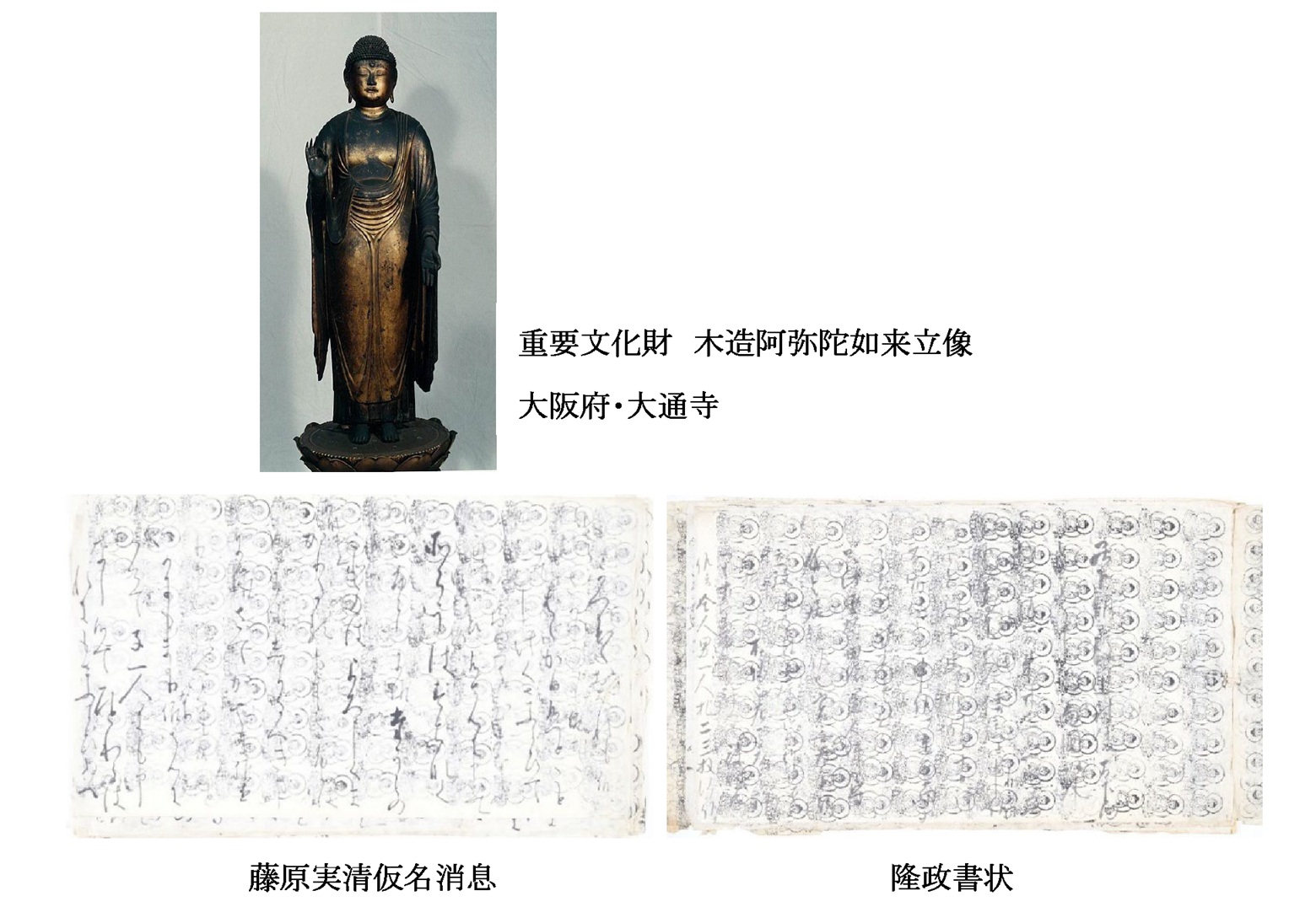 大通寺所蔵重文阿弥陀如来立像像内納入文書