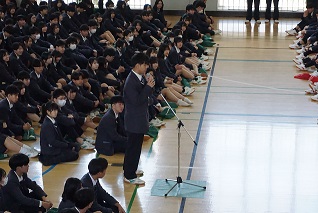 令和7年度対面式3年生代表の言葉