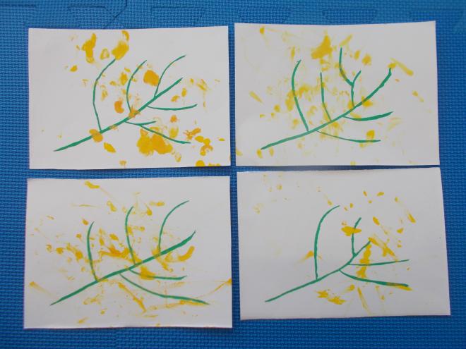 指絵の具ミモザの作品