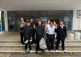 2510バドミントン部秋の清掃活動1