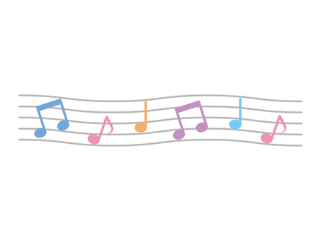 カラー音符イラスト