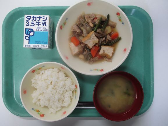 10月20日(火曜日)の給食