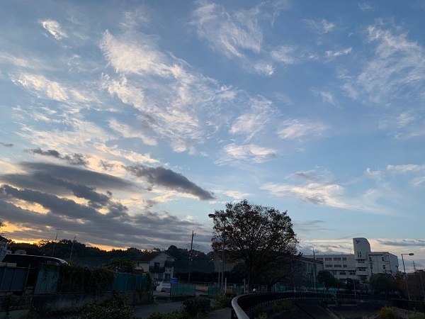 11月の朝の横浜修悠館高校